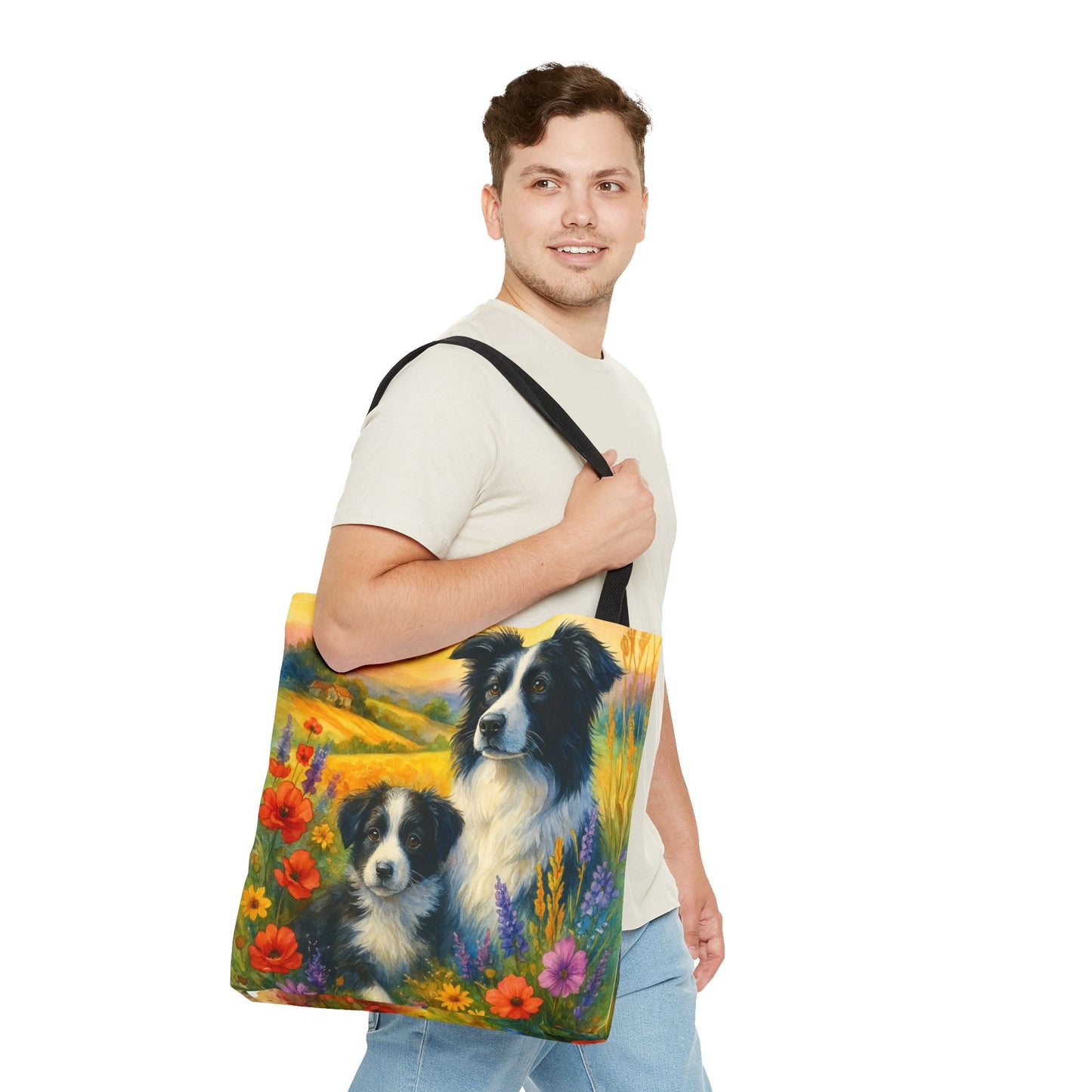 Guardians of the Heart – Border Collie Tote Bag