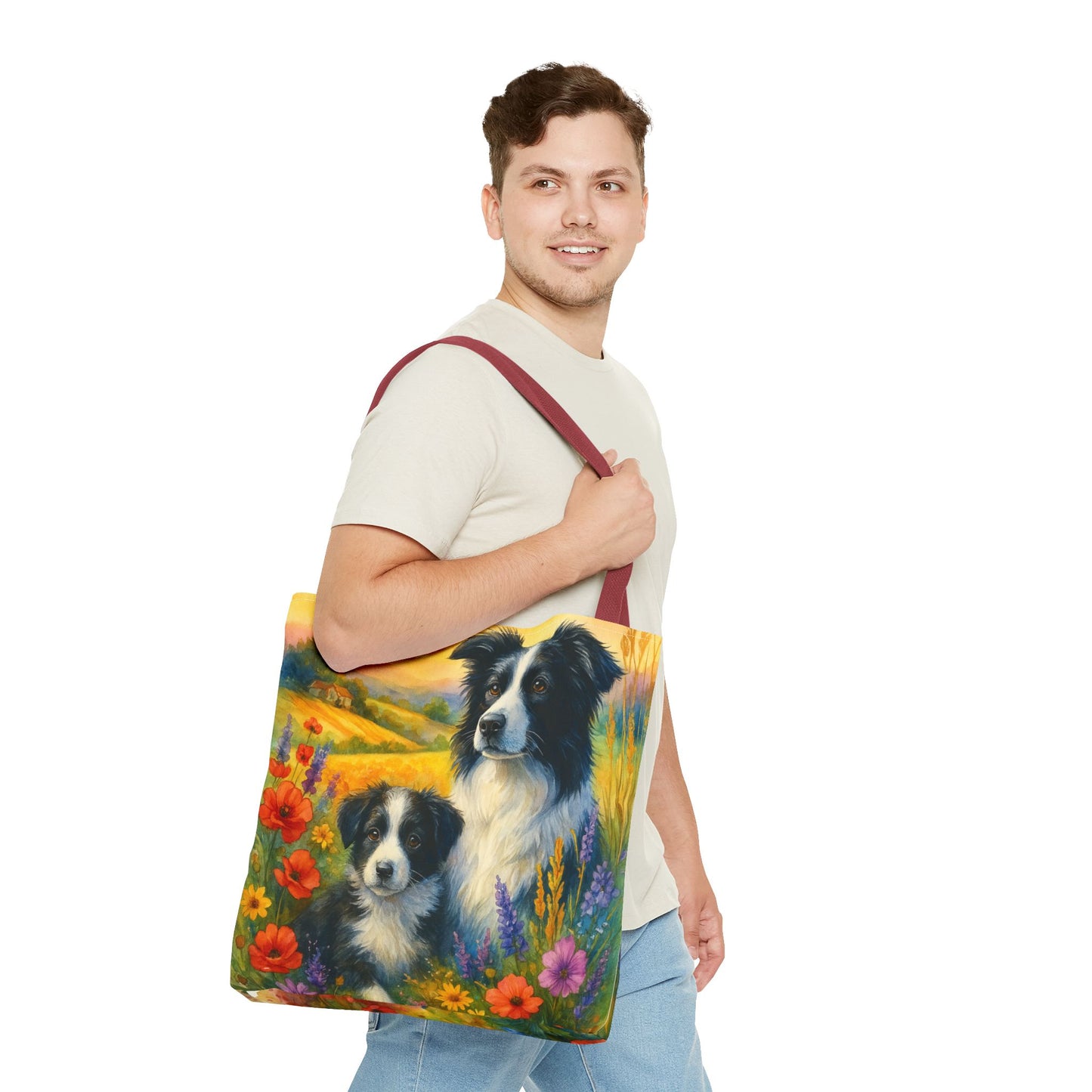 Guardians of the Heart – Border Collie Tote Bag