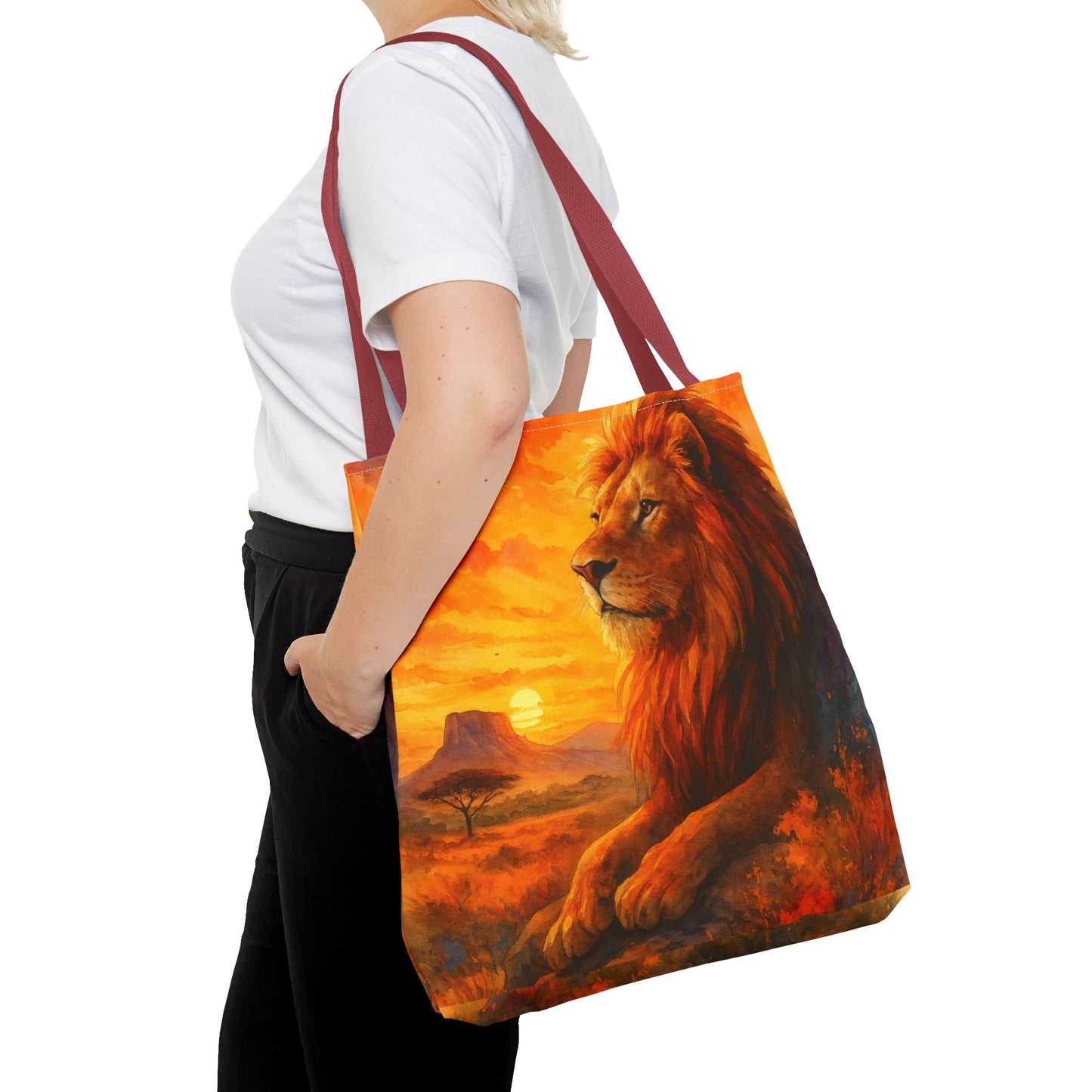 Rise with Courage – Lion Tote Bag