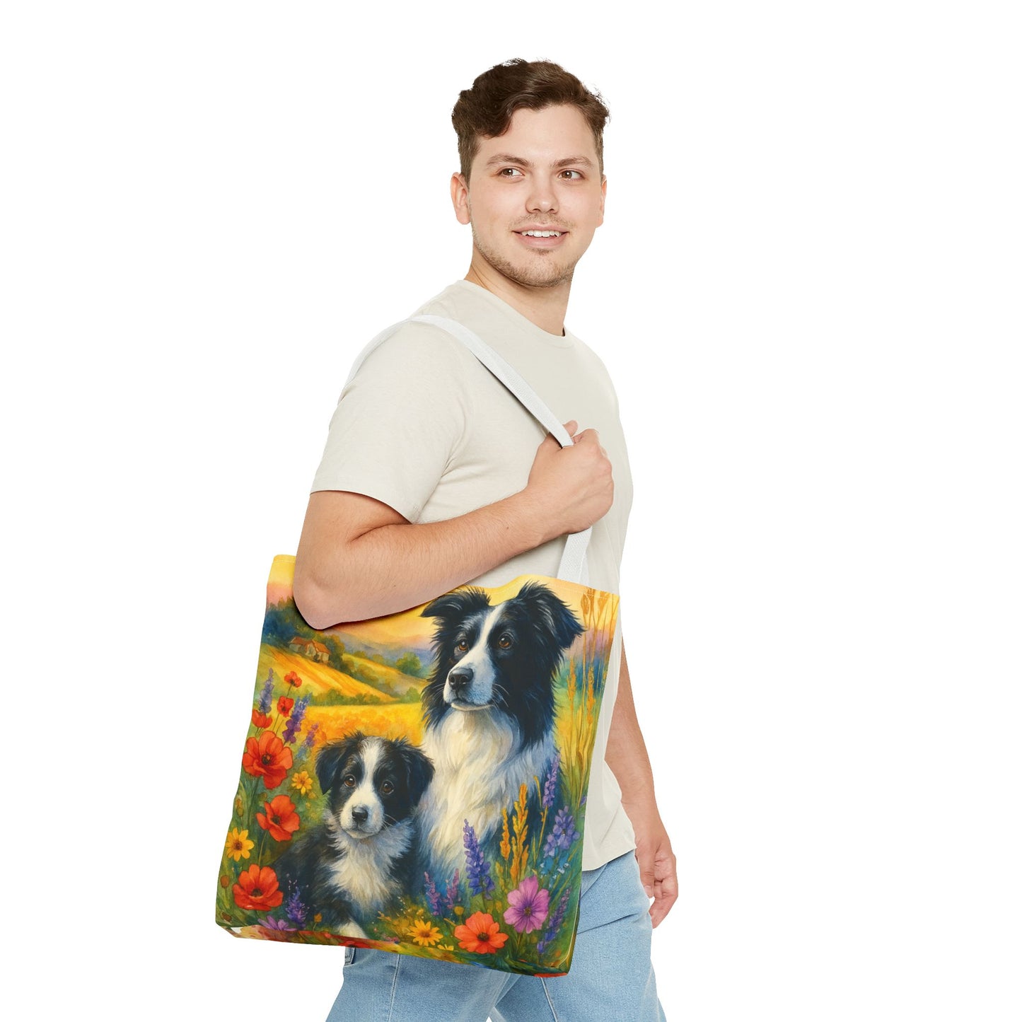 Guardians of the Heart – Border Collie Tote Bag
