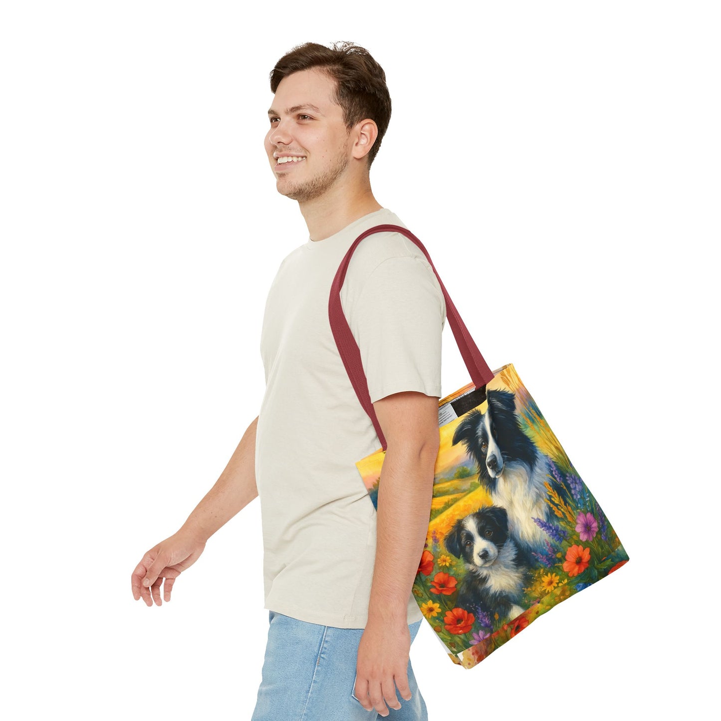 Guardians of the Heart – Border Collie Tote Bag